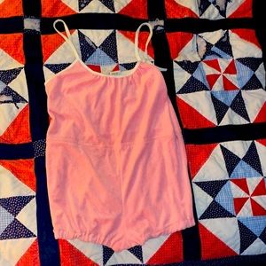 Vintage 1960s hot pink one piece beach bodysuit